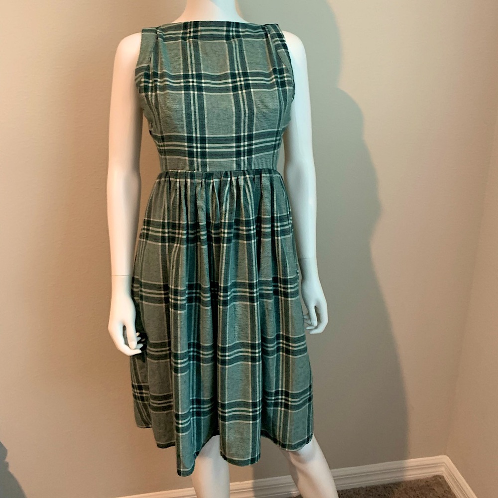 Green Plaid Saint Geraldine Dress